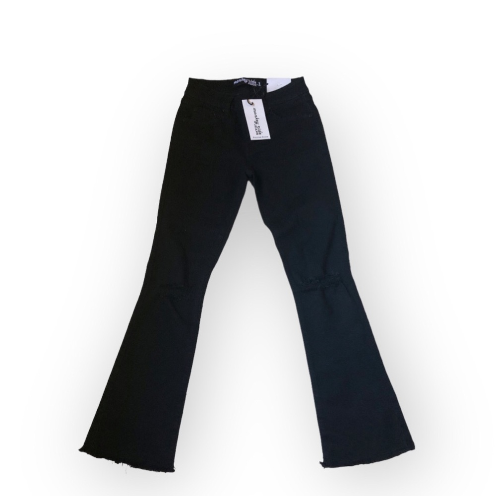 Monkey Ride Mid Rise Premium Black Denim Jeans Size 1/24